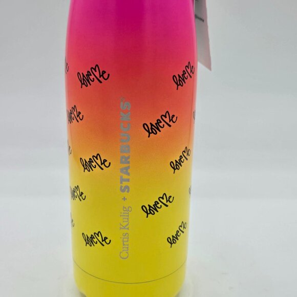 Starbucks CURTIS KULIG ART S'well LOVE ME Stainless Steel Water Bottle - New - Picture 4 of 11